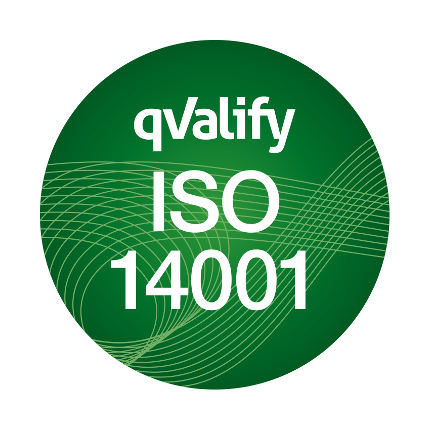Grön cirkel med ISO 14001 certifiering